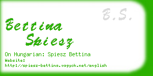 bettina spiesz business card